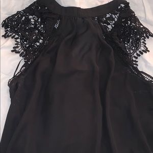 Black crochet Top